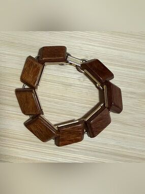 Wooden Square Link Bracelet
